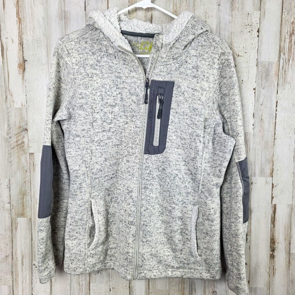 Made For Life Women's Fleece Hoodie Active Jacket Gray Size Large